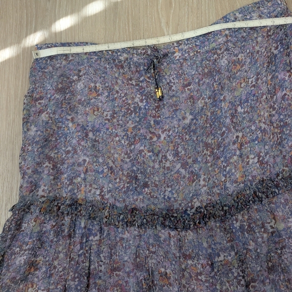 Anthropologie Purple Seurat Tiered Midi Skirt - Picture 11 of 14